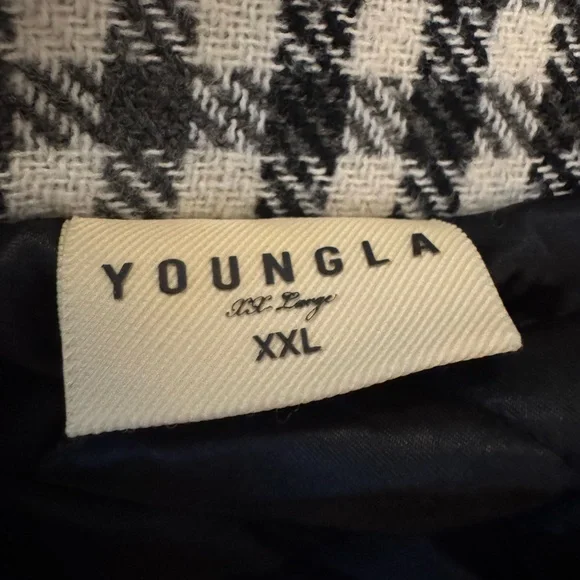 YOUNGLA Plaid Jacket- Black and White Houndstooth - Picture 9 of 12